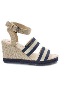 Big-Star - Beżowe Sandały Big Star Stylowe Espadryle Damskie. Kolor: beżowy. Materiał: materiał. Szerokość cholewki: normalna. Wzór: aplikacja. Styl: elegancki #3