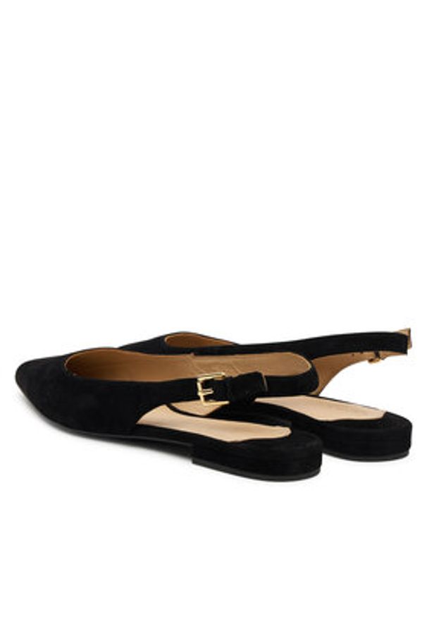 Lauren Ralph Lauren - LAUREN RALPH LAUREN Baleriny 802967746001 Czarny. Kolor: czarny. Materiał: skóra, zamsz