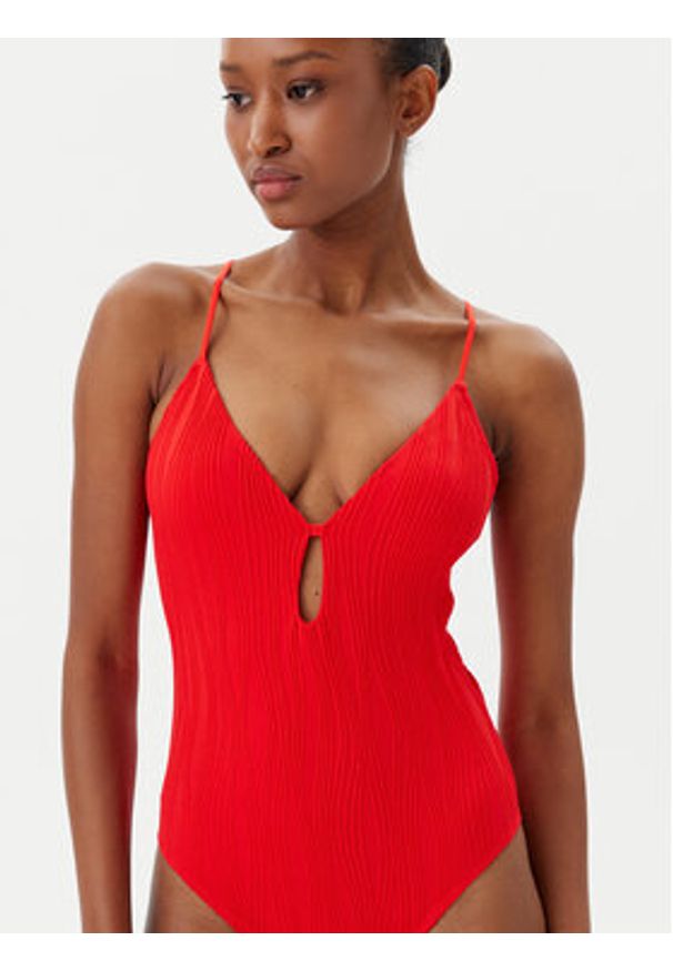 Chantelle Strój kąpielowy C12VUA Czerwony. Kolor: czerwony. Materiał: syntetyk