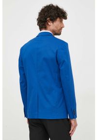 Sisley marynarka męska kolor niebieski. Kolor: niebieski. Materiał: tkanina. Styl: klasyczny #3