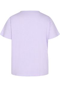 Zizzi T-Shirt V50220A Fioletowy Regular Fit. Kolor: fioletowy. Materiał: bawełna #3
