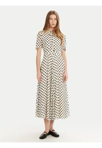 Marella Sukienka codzienna Lorenzo 2513221141 Écru Regular Fit. Okazja: na co dzień. Materiał: wiskoza. Typ sukienki: proste. Styl: casual