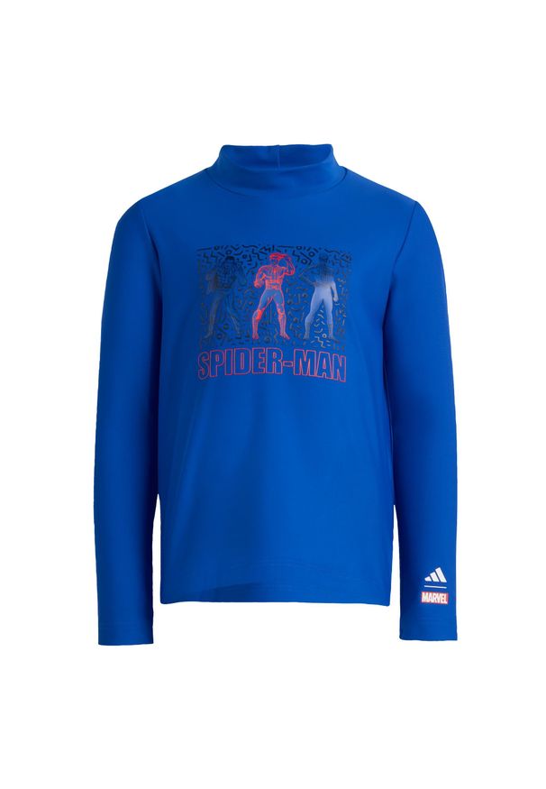 Adidas Marvel Spider-Man Rashguard. Kolor: niebieski. Wzór: motyw z bajki