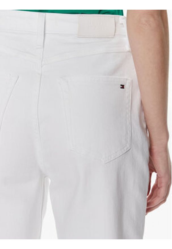 TOMMY HILFIGER - Tommy Hilfiger Jeansy WW0WW41319 Biały Straight Fit. Kolor: biały