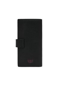 Pinko - PINKO Duży Portfel Damski Continental Wallet PE 25 PCPL 104354 A29P Czarny. Kolor: czarny. Materiał: skóra