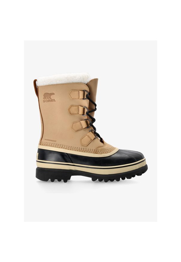 sorel - Buty trekkingowe męskie Sorel Caribou. Kolor: beżowy. Sezon: zima. Sport: turystyka piesza