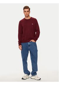 Tommy Jeans Sweter Badge DM0DM20706 Bordowy Regular Fit. Kolor: czerwony. Materiał: syntetyk #2