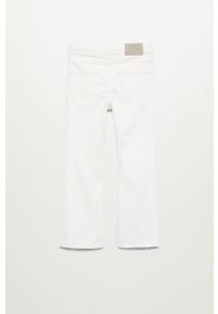 Mango Kids - Jeansy dziecięce Flare 110-164 cm. Kolor: biały. Wzór: gładki #2