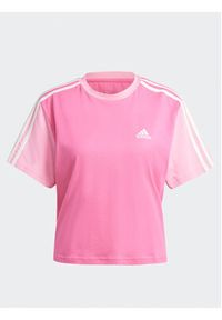 Adidas - adidas T-Shirt Essentials 3-Stripes IS1574 Różowy Loose Fit. Kolor: różowy. Materiał: bawełna