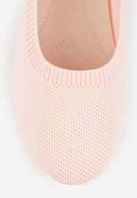 Born2be - Różowe Balerinki z Elastyczną Cholewką Lililena. Okazja: do pracy, na co dzień, na spacer. Kolor: różowy. Materiał: jeans. Szerokość cholewki: normalna. Sezon: wiosna, lato. Styl: klasyczny, casual #7