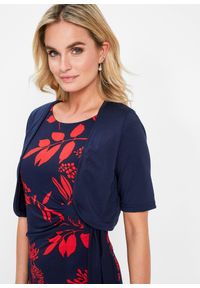 bonprix - Bolerko T-shirtowe. Kolor: niebieski, czarny. Materiał: materiał. Styl: klasyczny #1