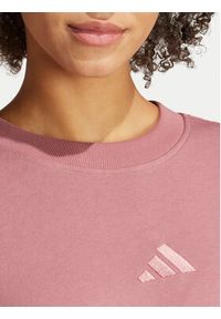 Adidas - adidas Bluza ALL SZN French Terry 3-Stripes IY6854 Różowy Loose Fit. Kolor: różowy. Materiał: bawełna #5