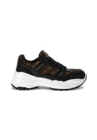 Guess - Kapcie GUESS FLFSAM FAL12 Czarny. Kolor: czarny. Materiał: syntetyk, tkanina. Styl: sportowy