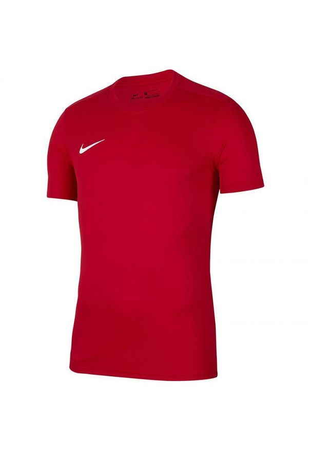 Nike - Koszulka Z Krótkim Rękawem Unisex Dla Dorosłych Dry Park VII. Kolor: czerwony. Długość rękawa: krótki rękaw. Długość: krótkie. Sport: turystyka piesza