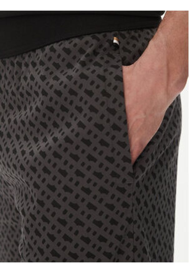 BOSS Piżama Relax 50540613 Czarny Regular Fit. Kolor: czarny. Materiał: bawełna