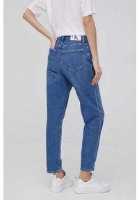 Calvin Klein Jeans jeansy damskie high waist. Stan: podwyższony. Kolor: niebieski #4
