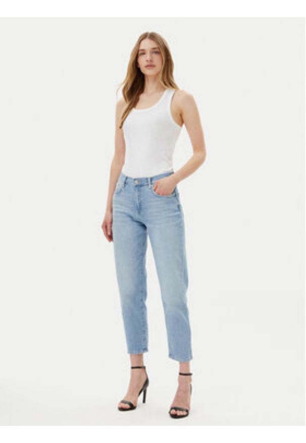 JOOP! Jeans Top Tunka 30046107 Biały Slim Fit. Kolor: biały. Materiał: bawełna