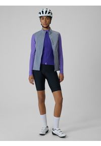 4f - 4F Longsleeve kolarski damski - fioletowy S. Kolor: fioletowy. Materiał: materiał, skóra, dzianina. Długość rękawa: długi rękaw. Długość: długie. Sport: kolarstwo #2