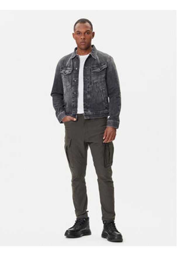 G-Star RAW - G-Star Raw Kurtka jeansowa D26919-D537 Szary Slim Fit. Kolor: szary. Materiał: bawełna