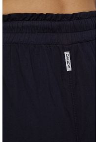 Deha spodnie bawełniane damskie kolor granatowy szerokie high waist. Stan: podwyższony. Kolor: niebieski. Materiał: bawełna #4