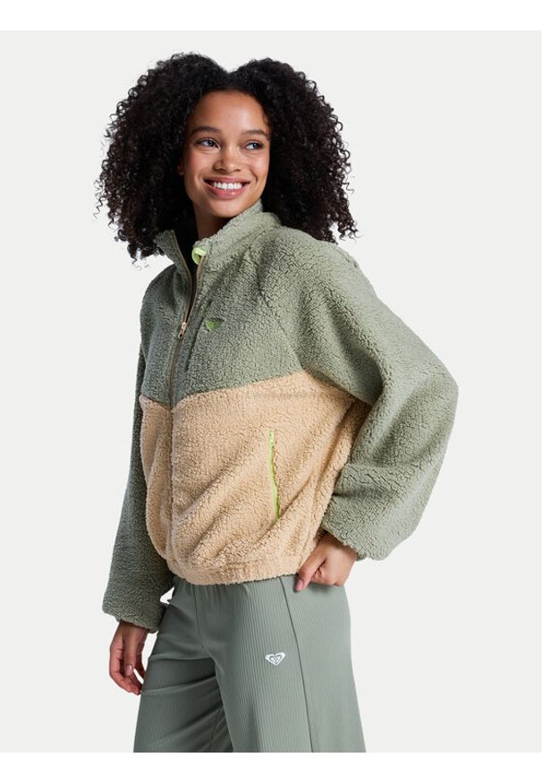 Roxy Polar Boundless Spirit ERJPF03249 Zielony Regular Fit. Kolor: zielony. Materiał: syntetyk