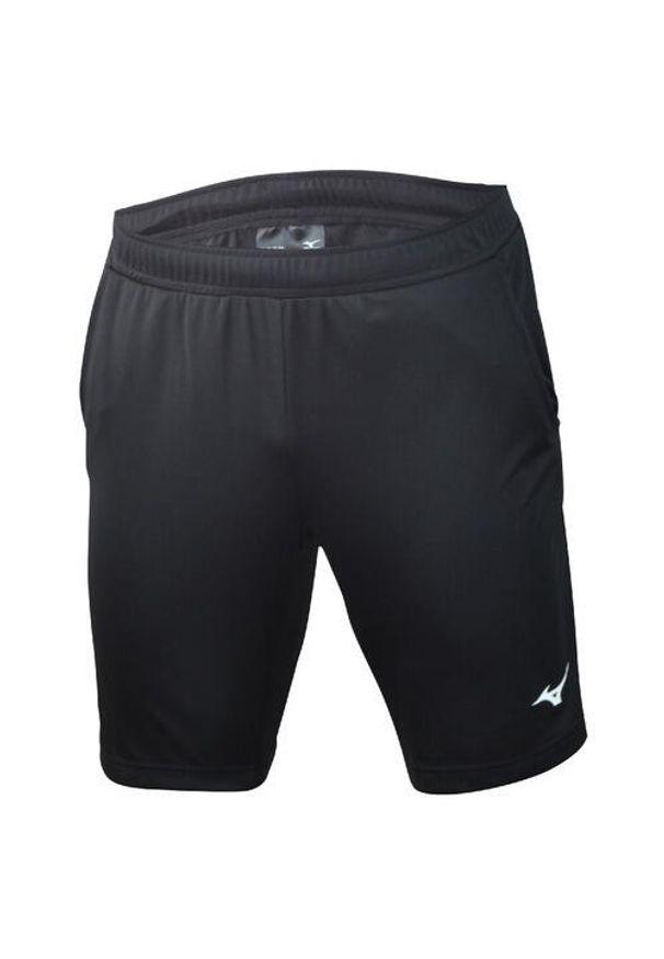 Spodenki dziecięce Mizuno Team nara train. Okazja: na uczelnię. Kolor: czarny. Styl: sportowy. Sport: joga i pilates