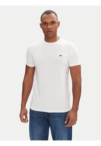 Lacoste T-Shirt TH6709 Biały Regular Fit. Kolor: biały. Materiał: bawełna