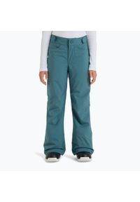 Roxy - Spodnie snowboardowe dziecięce ROXY Backyard Girl. Kolor: zielony. Sezon: zima. Sport: snowboard