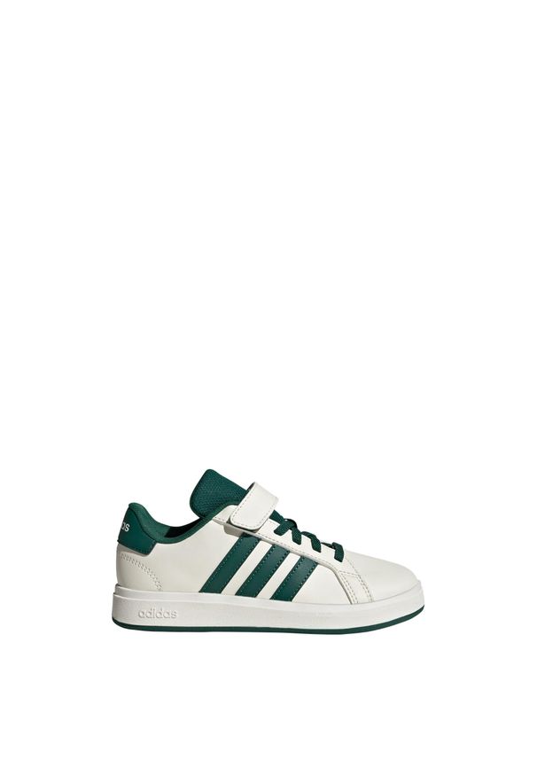 Adidas - Buty Grand Court 2.0 Kids. Zapięcie: pasek. Kolor: biały, wielokolorowy, zielony, czarny