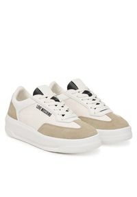 Love Moschino - LOVE MOSCHINO Sneakersy JA15215G1PINH10A Biały. Kolor: biały. Materiał: skóra, zamsz #6