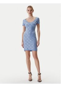 Guess Sukienka dzianinowa W6RK92 Z3JD2 Błękitny Regular Fit. Kolor: niebieski. Materiał: syntetyk #2