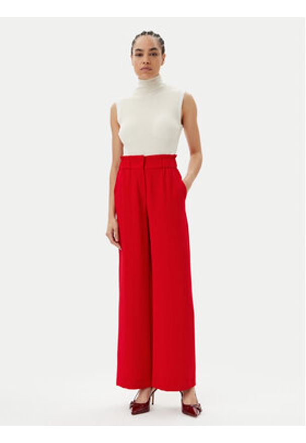 Morgan Spodnie palazzo 242-PBIRD Czerwony Wide Leg. Kolor: czerwony. Materiał: syntetyk
