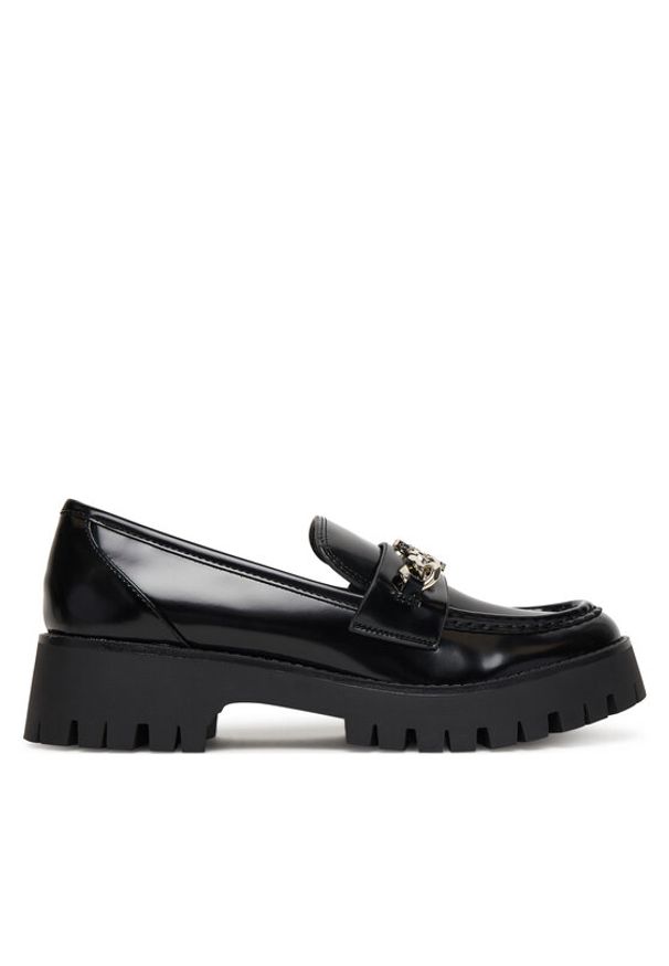 Guess Loafersy FLPALR ELE14 Czarny. Kolor: czarny. Materiał: skóra