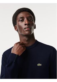 Lacoste Sweter AH1985-166 Granatowy Regular Fit. Kolor: niebieski. Materiał: bawełna #8
