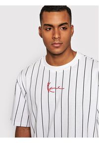 Karl Kani T-Shirt Signature Pinstripe 6030152 Biały Regular Fit. Kolor: biały. Materiał: bawełna #5