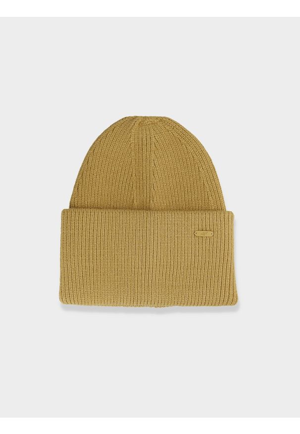 4f - 4F Czapka zimowa damska S. Kolor: żółty. Sezon: zima