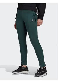 Adidas - adidas Spodnie dresowe Always Original Laced HK5083 Zielony Slim Fit. Kolor: zielony. Materiał: bawełna, dresówka #4