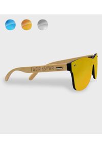 MegaKoszulki - Okulary przeciwsłoneczne drewniane z Twoją ksywą. Wzór: nadruk #1