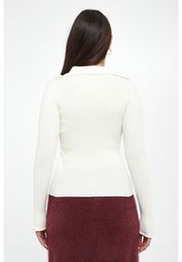 Marella - Sweter damski prążkowany Binomio MARELLA SPORT. Materiał: prążkowany. Styl: sportowy #3