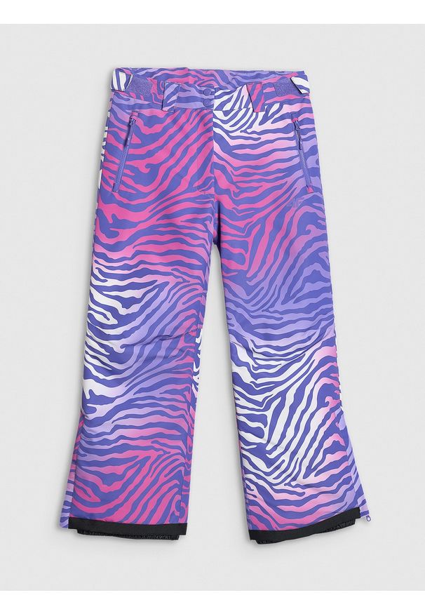 4f - 4F Spodnie snowboardowe membrana 10000 dziewczęce - multikolor 158 (12-13 lat). Kolor: wielokolorowy. Materiał: poliester, materiał. Wzór: gładki. Sezon: lato. Sport: snowboard