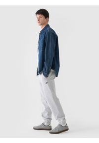 4f - 4F Spodnie dresowe joggery męskie - szare XXL. Kolor: szary. Materiał: dresówka. Wzór: gładki, ze splotem #2