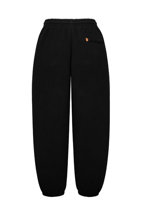 MUUV - Spodnie Smooth Cotton. Stan: podwyższony. Kolor: czarny. Materiał: bawełna, dresówka, materiał