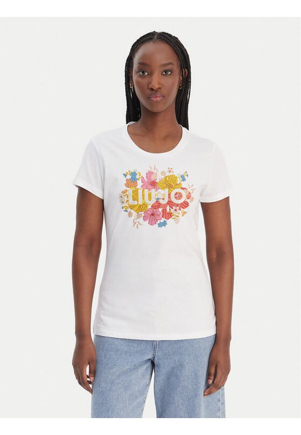 Liu Jo T-Shirt WA6493 JS923 Biały Regular Fit. Kolor: biały. Materiał: bawełna