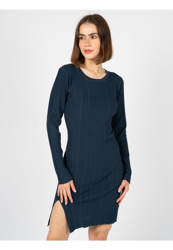 Silvian Heach Sukienka | GPP23253VE | Kobieta | Granatowy. Kolor: niebieski. Materiał: poliester, wiskoza. Długość rękawa: długi rękaw. Typ sukienki: dopasowane. Długość: midi
