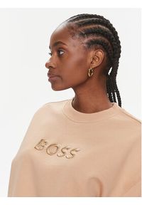 BOSS - Boss Bluza Econa 50508499 Beżowy Relaxed Fit. Kolor: beżowy. Materiał: bawełna #4