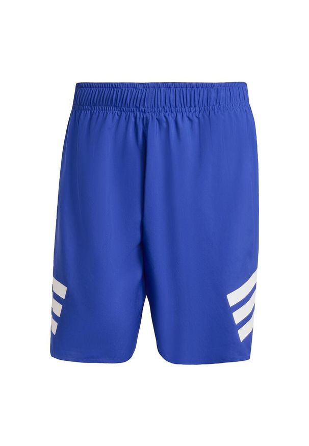 Adidas - Szorty do pływania 3-Stripes 8-Inch. Kolor: biały, wielokolorowy, niebieski. Materiał: materiał