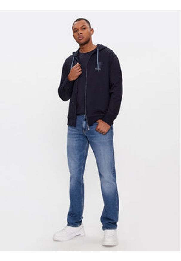 Armani Exchange Bluza 3DZMHS ZJGGZ 15CX Granatowy Regular Fit. Kolor: niebieski. Materiał: bawełna