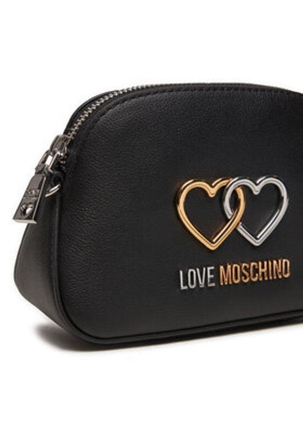 Love Moschino - LOVE MOSCHINO Torebka JC4077PP1LL1000A Czarny. Kolor: czarny. Materiał: skórzane
