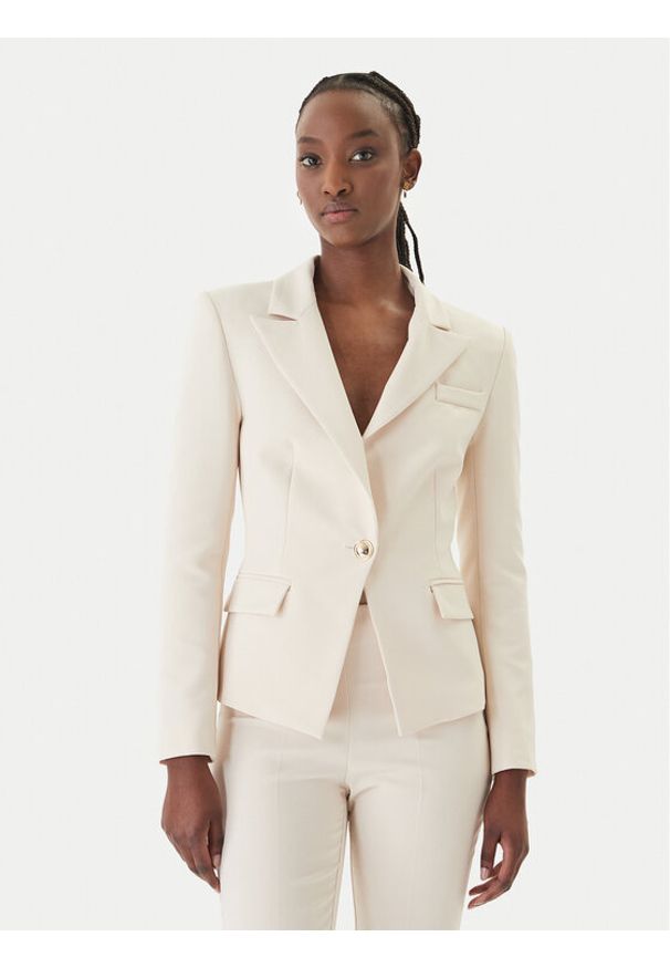 Rinascimento Marynarka CFC0128649003 Beżowy Slim Fit. Kolor: beżowy. Materiał: syntetyk