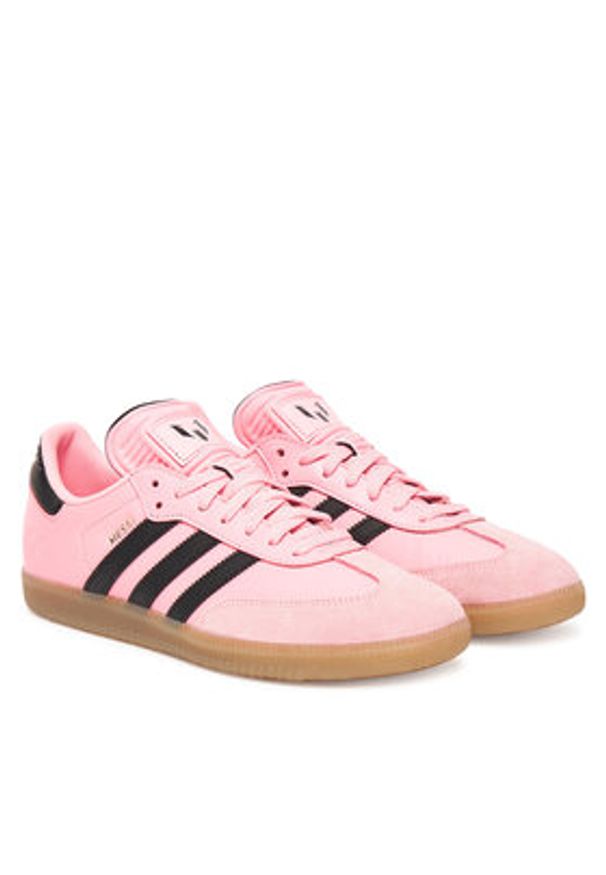 Adidas - adidas Buty do piłki nożnej Samba Messi JP7844 Różowy. Kolor: różowy. Materiał: skóra